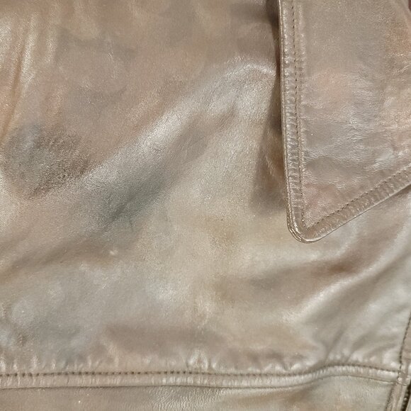 Leather Jacket Women's Large? Brown Zip Front Hand Painted Horses Modified - Picture 2 of 16